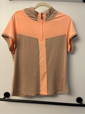 jamie sadock Peach and Taupe Short Sleeve Athletic Top
